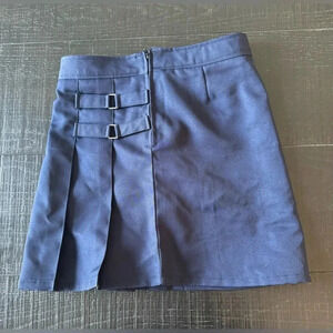 Girls French Toast -Two Tab Pleated Scooter Skirt - SIZE 10 NAVY